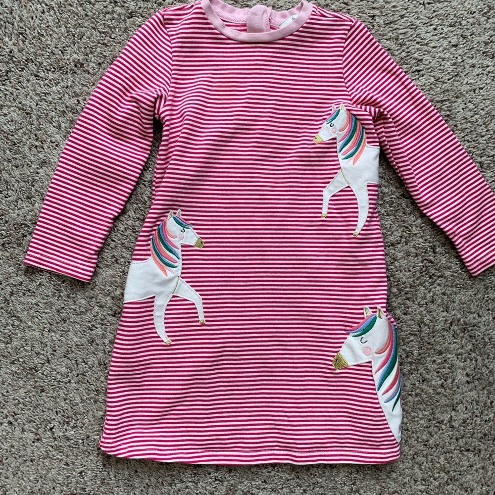 Striped Pink Unicorn Dress